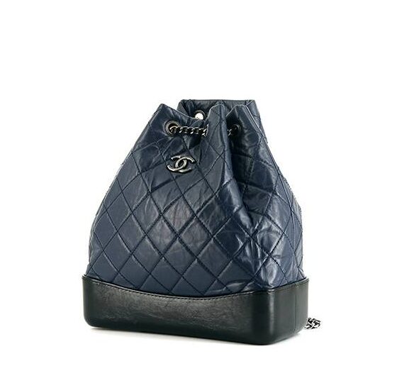 Chanel Black Lambskin Leather Small Gabrielle Backpack