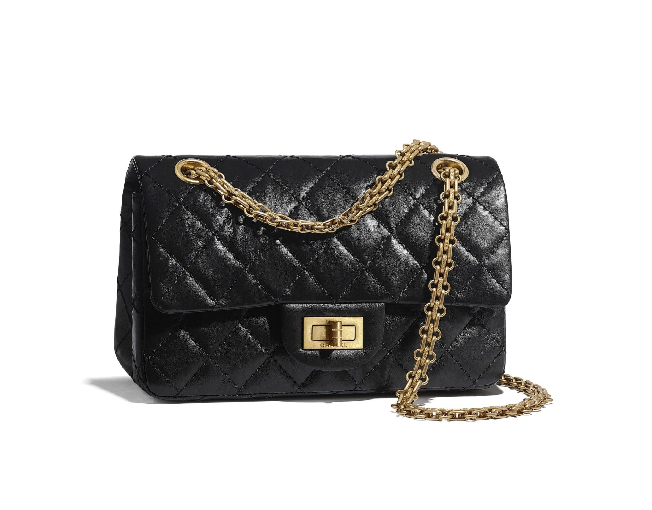 Chanel Black Quilted Mini Reissue 2.55 Flap Bag of Aged Calfksin Leather  with Gold Tone Hardware, Handbags & Accessories Online, Ecommerce Retail