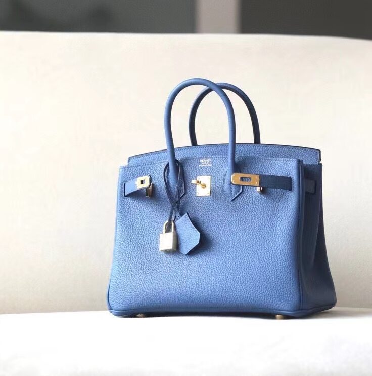Hermès Togo Bleu Atoll Birkin 30 GHW, myGemma
