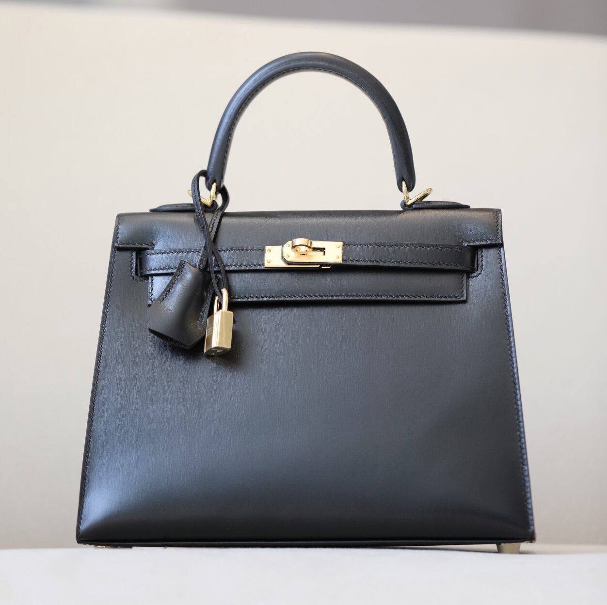 Uncle Bench Hermes Kelly Boxcalf so black black buckle 35cm